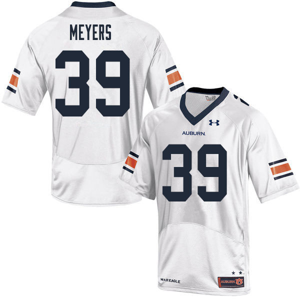 Auburn Tigers Men's Marshall Meyers #39 White Under Armour Stitched College 2020 NCAA Authentic Football Jersey KFY2674OF